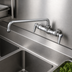 Thumbnail image #3 for T&S Brass Wall-Mounted Double Pantry Sink Mixing Faucet with 12-Inch Swing Nozzle