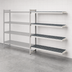 Thumbnail image #3 for Fermostock 4-Tier Polymer Shelving Expansion Kit, 68W x 18D x 66H