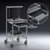Thumbnail image #3 for Eagle Group Chrome Wire Mobile Computer Workstation with Keyboard Drawer, 24 x 24-Inch Top, and Polyurethane Tread Casters