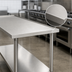 Thumbnail image #3 for Advance Tabco 30 x 24 Inch 14-Gauge 304 Stainless Steel Corner Work Table with Adjustable Undershelf and Non-Drip Edge