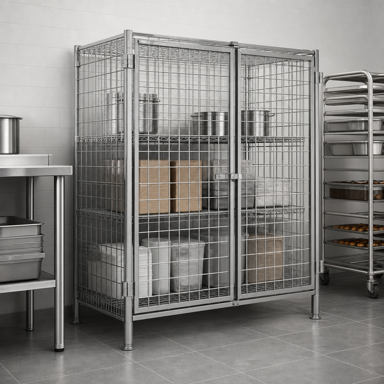 Product image #3 for Eagle QuadTruss Stationary Stainless Steel Security Cage with Dual Locking Doors