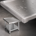 Thumbnail image #3 for John Boos Heavy-Duty Stainless Steel Machine Stand with Marine Edge and Adjustable Lower Shelf, 24 x 24 x 20-1/4 Inches