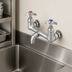 Thumbnail image #3 for T&S Brass Service Sink Faucet, Splash-Mounted, 8-Inch Centers, 5-Inch Spout, Rough Chrome