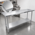 Thumbnail image #3 for Sapphire 72-Inch x 18-Inch Stainless Steel Flat Top Work Table with Galvanized Legs and Undershelf