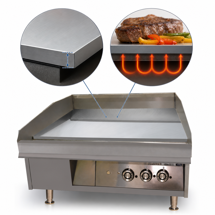 Product image #4 for Lang LG Series 36-Inch Countertop Gas Griddle with 1-Inch Steel Plate and Solid State Thermostats