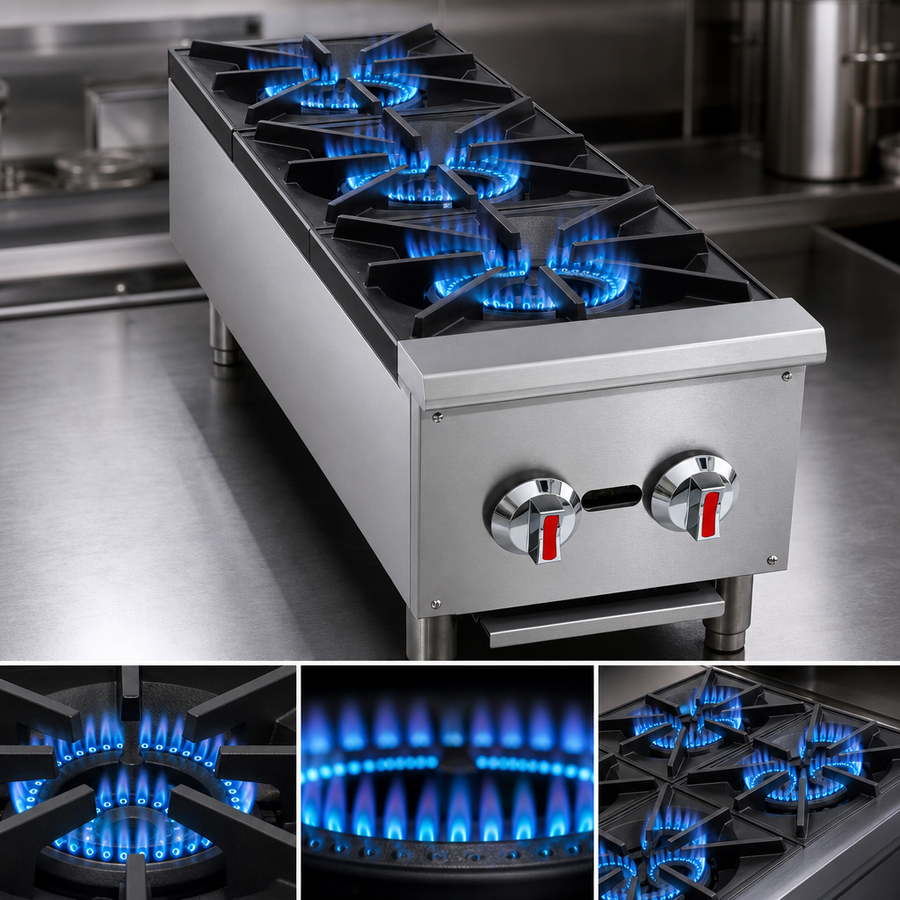 Six High-Output Burners