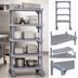 Thumbnail image #3 for Quantum Millenia 5-Shelf Mobile Polymer Shelving Starter Unit, 54 x 18 x 62 Inches, Gray
