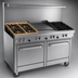 Thumbnail image #3 for Southbend Ultimate 48-Inch Gas Restaurant Range with 2 Star/Saute Burners, 36-Inch Charbroiler, Standard Oven, and Cabinet Base