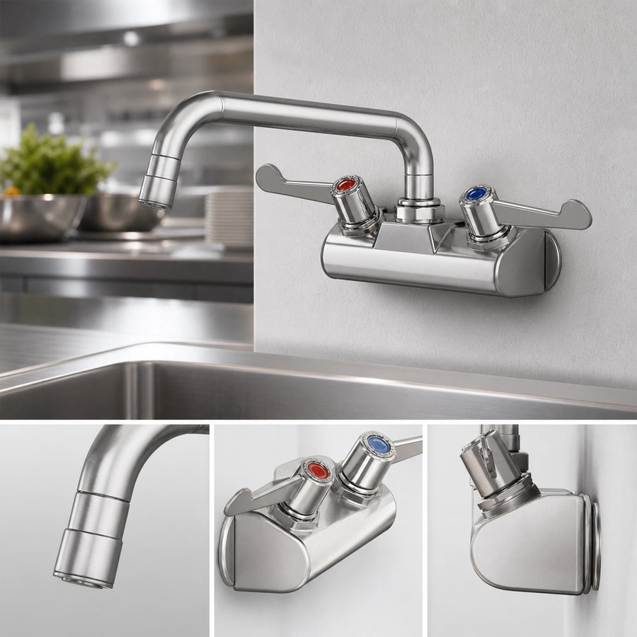 4-Inch Wall Mount Mixing Faucet