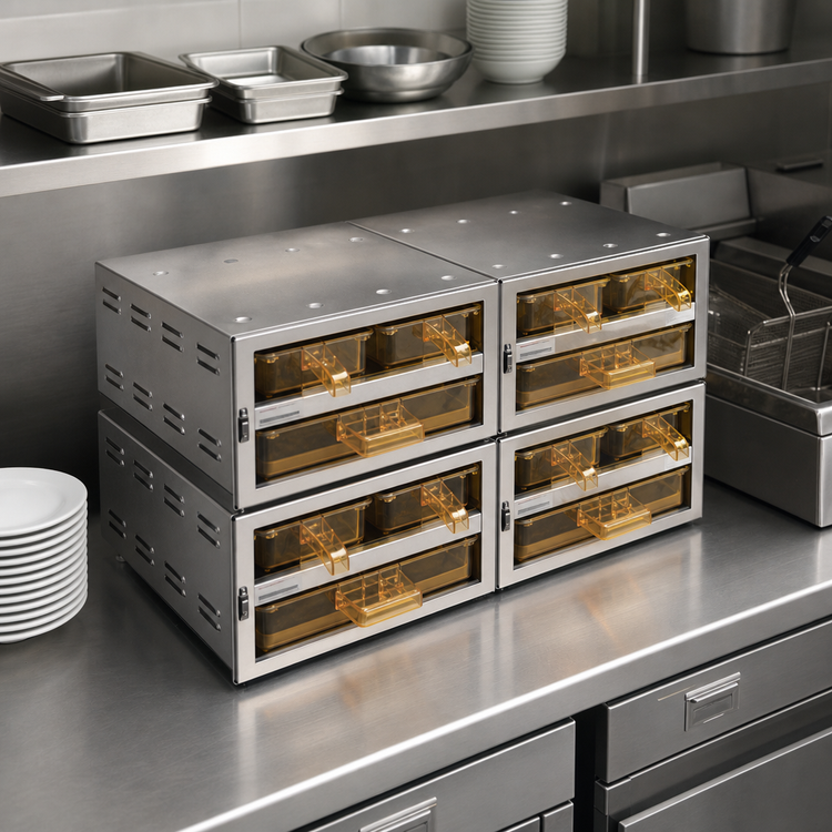 Product image #3 for Henny Penny MPC22.05 4-Drawer 2-Tier Heated Multi-Purpose Holding Cabinet