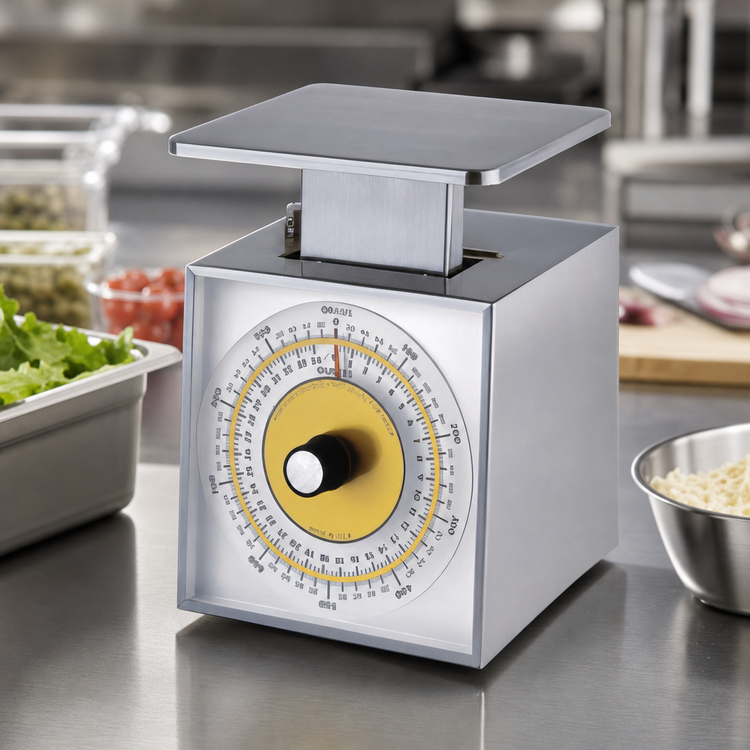 Product image #3 for Edlund Premier Series Combination U.S./Metric Stainless Steel Portion Control Food Scale, Top Loading Countertop, Rotating Dial, 34 oz / 1000 g