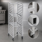 Thumbnail image #3 for Channel Manufacturing 402AN-HD Nesting Aluminum End-Load Bun Pan Rack, 15-Pan, 4-Inch Spacing, 21 x 26 x 70.25 Inches