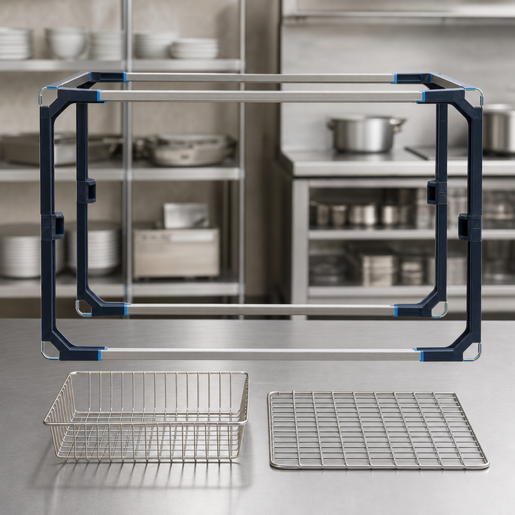 Product image #3 for MetroMax i 24" x 24" Corrosion-Proof Storage Level Frame with 4 Wedge Connectors