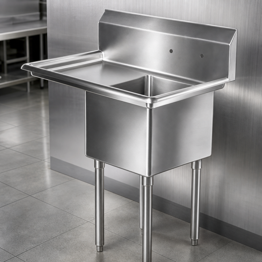 18-Gauge 304 Stainless Steel Construction