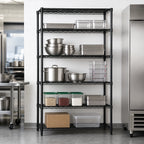 Thumbnail image #3 for Quantum WR54-3072BK-5 72 x 30 x 54-Inch 5-Shelf Wire Shelving Starter Unit, Black Epoxy Finish