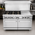 Thumbnail image #3 for CookRite 60-Inch LP Combination Gas Range with 6 Open Burners, 24-Inch Right Griddle, and 2 Standard Ovens