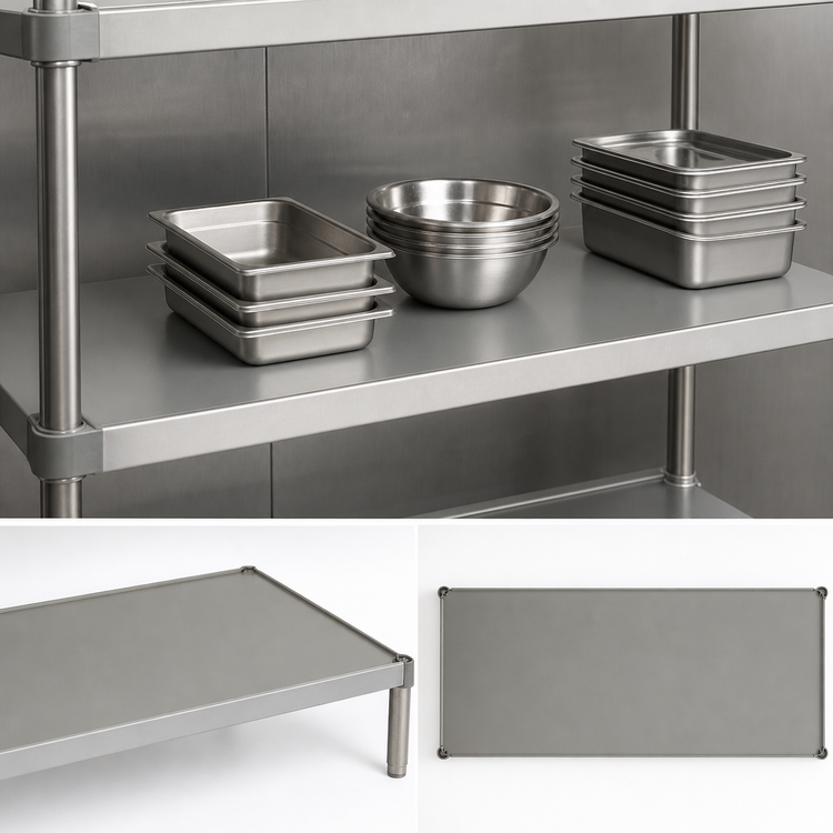 Product image #3 for Eagle Group Valu-Master 54 x 14 Inch Solid Shelf with Marine Edge and Gray Epoxy Finish