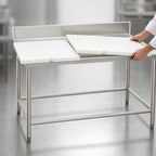 Thumbnail image #3 for Eagle Group BT2472S 72-Inch x 24-Inch Poly Top Boning Table with Stainless Steel Base and 4-Inch Backsplash