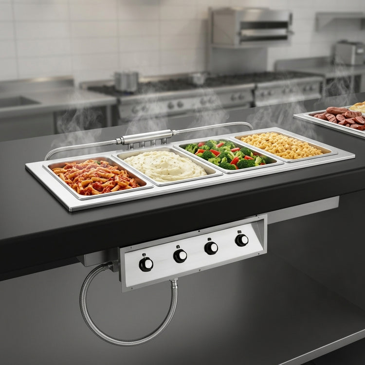 Product image #2 for Randell 9560-6AWF Drop-In Electric Hot Food Well Unit with Auto Water Fill - 6 Pan Capacity