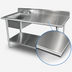 Thumbnail image #3 for Advance Tabco Special Value Series 60-Inch x 30-Inch Work Table with Left Prep Sink and 5-Inch Backsplash