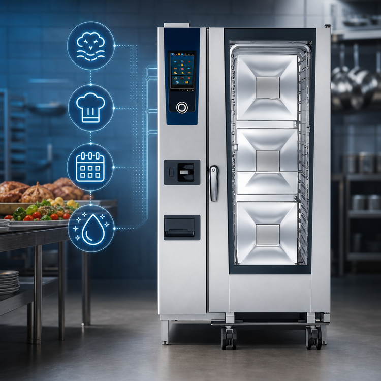 Product image #3 for RATIONAL iCombi Pro 20-Full Size Floor Model Combi Oven, Liquid Propane, 208/240V, 1-Phase