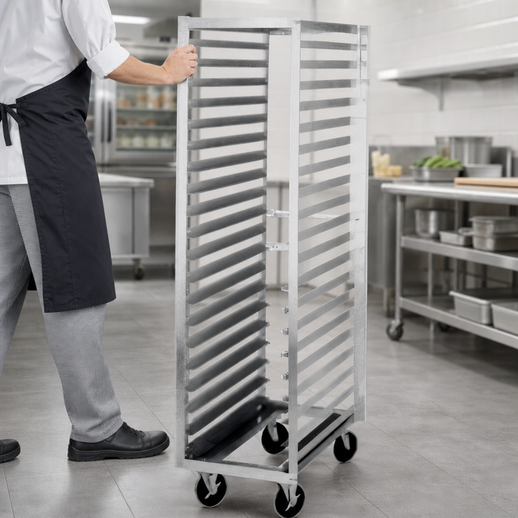 Product image #3 for Metro Mobile Single-Section End-Load Pass-Thru Aluminum Pan Rack