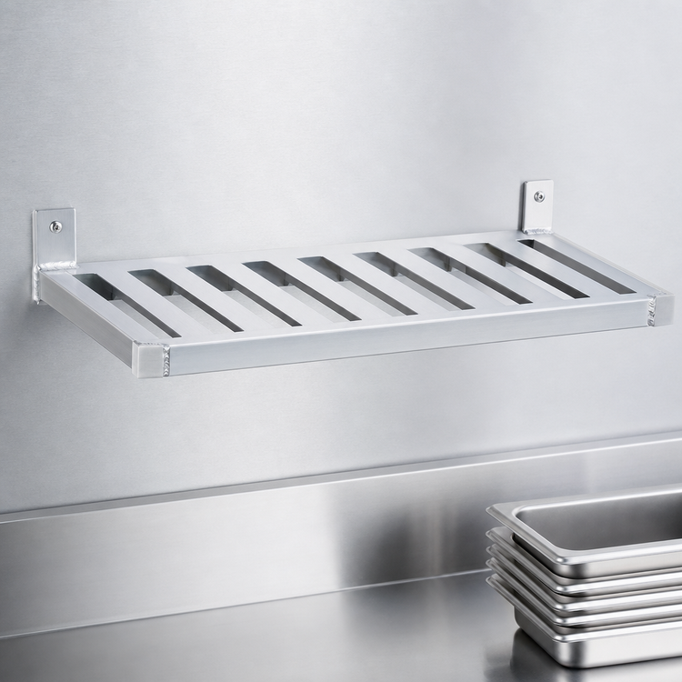Product image #4 for New Age Adjust-A-Shelf T-Bar Series Wall-Mounted Shelf, 48-Inch W x 20-Inch D, Aluminum