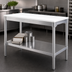 Thumbnail image #3 for New Age 36 Inch x 24 Inch Poly Top Work Table with Open Aluminum Base