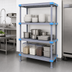 Thumbnail image #3 for Quantum Millenia 72-Inch Wide x 18-Inch Deep x 62-Inch High 4-Shelf Polymer Shelving Unit with Dunnage Stand