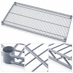 Thumbnail image #3 for Quantum 2172GY 72"W x 21"D Gray Epoxy Antimicrobial Wire Shelf, 600-800 lb. Capacity, NSF