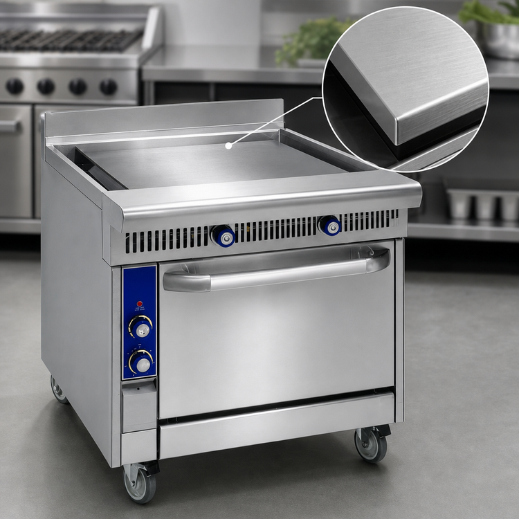 Product image #3 for Imperial Spec Series 36-Inch Heavy Duty Gas Range with 1/2-Inch Plancha Top and Open Cabinet Base