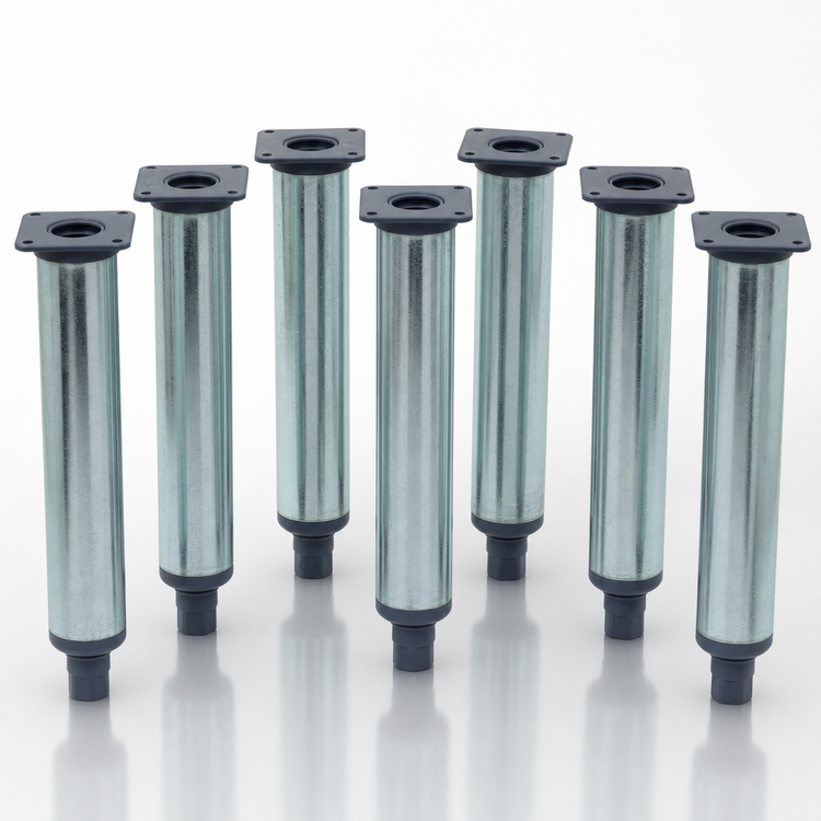 Product image #3 for Advance Tabco Galvanized Equipment Legs with Adjustable Bullet Feet, 34-1/2 Inches High, Set of 6