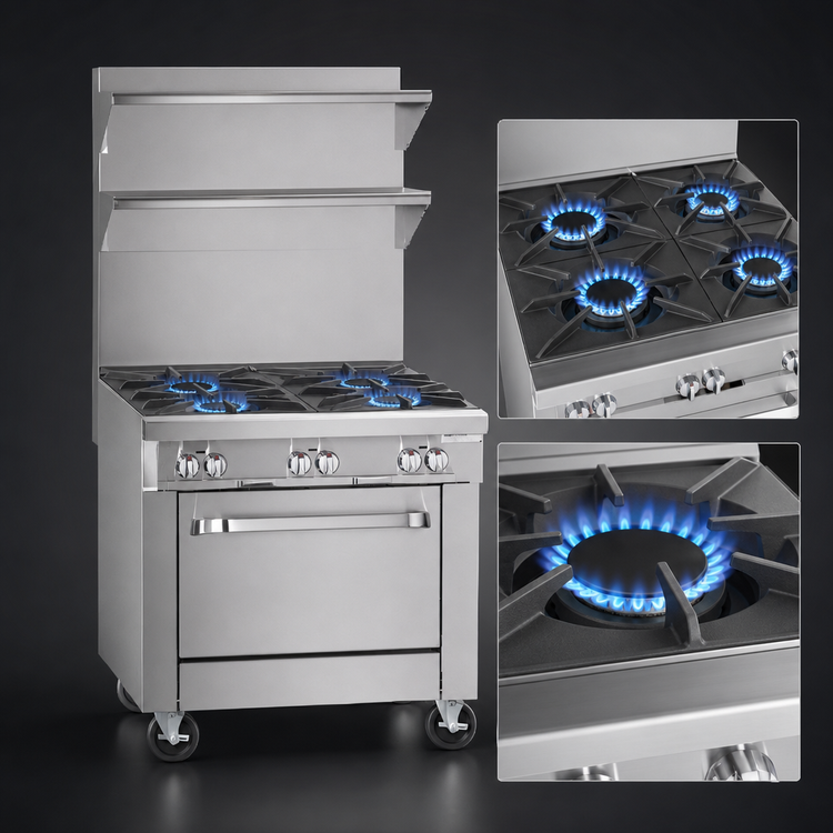 Product image #3 for Southbend Platinum P32C-XX 32-Inch Gas Heavy Duty Range with Cabinet Base and 4 Open Burners