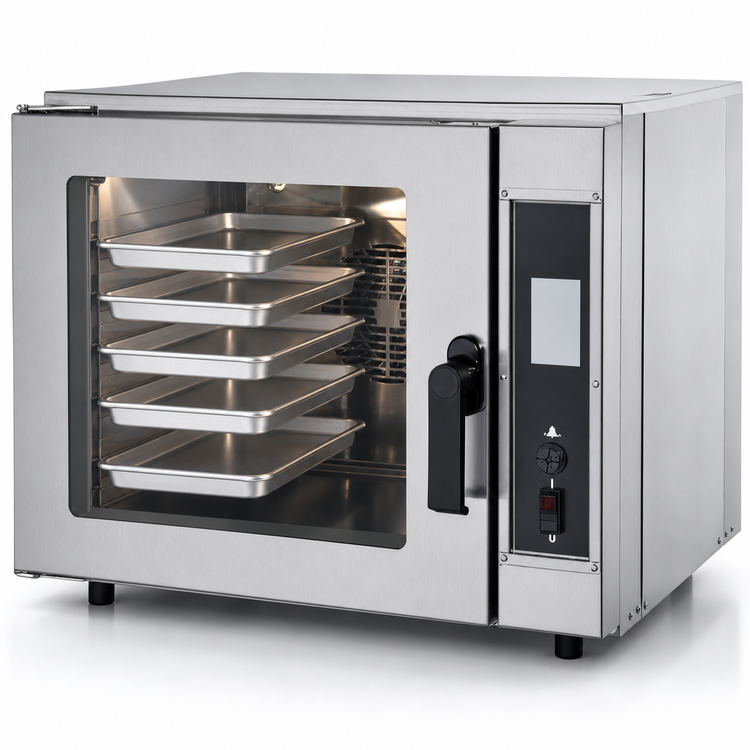 Product image #4 for NU-VU Countertop Half-Size Electric Convection Oven, 5-Pan Capacity, Programmable Touchscreen