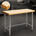 Thumbnail image #3 for Eagle Group 72-Inch x 24-Inch Hardwood Top Work Table with Stainless Steel Open Tubular Base