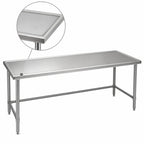 Thumbnail image #3 for Eagle Group Spec-Master T4884STEM Stainless Steel Marine Series Work Table, 84 x 48 in, Box Marine Edge, Open Base
