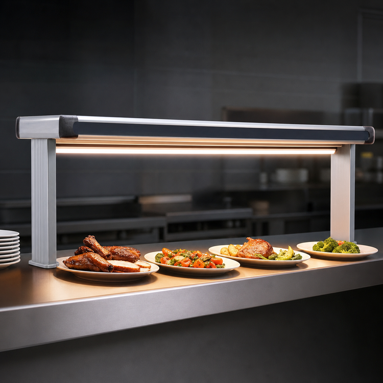 Product image #3 for Hatco Glo-Ray Designer Dual Strip Heater with Lights, 69-1/2-Inch Wide, Aluminum, 2620 Watts