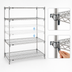Thumbnail image #3 for Metro Super Erecta Super Adjustable 5-Shelf Chrome Plated Wire Shelving Starter Unit
