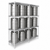 Thumbnail image #3 for John Boos 3-Shelf Aluminum Keg Rack, 72 Inch W x 20 Inch D x 76 Inch H, 8-Keg Capacity