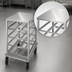 Thumbnail image #3 for Advance Tabco Low-Profile Mobile Half-Size Can Rack with Stainless Steel Top, 54 #10 or 72 #5 Can Capacity