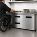 Thumbnail image #3 for Hoshizaki Steelheart 48-Inch Two-Section Undercounter Low Profile Refrigerator with One Door and Two Drawers