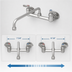 Thumbnail image #3 for T&S Brass B-2299-VF22-CR Wall-Mount Mixing Faucet with Swivel Base, 8-Inch Adjustable Centers, 14-Inch Swing Nozzle and 2.2 GPM Vandal-Resistant Aerator