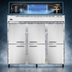 Thumbnail image #3 for Continental Refrigerator 3FESNSSHD Extra-Wide Three-Section Shallow Depth Reach-in Freezer with Half-Height Solid Doors