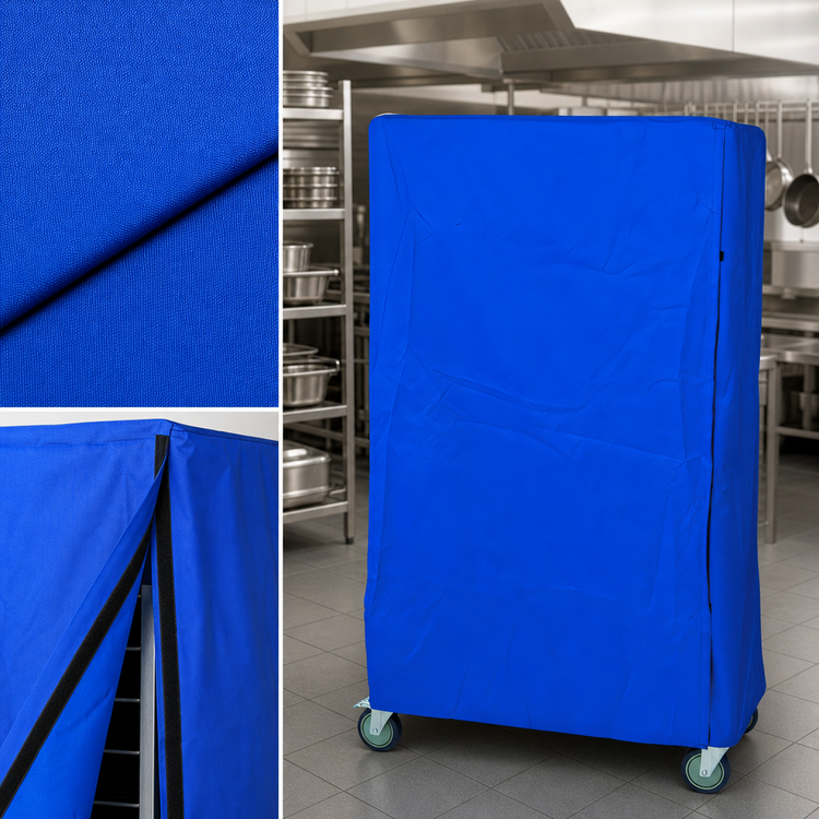 Product image #3 for Wire Cart Cover for 18 x 72 x 74 Inch Carts, Blue 400 Denier Nylon with Velcro Flap