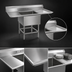 Thumbnail image #3 for Spec-Master One-Compartment 14-Gauge 304 Stainless Steel Sink with Right Drainboard, 47-1/2 Inch W x 35 Inch D