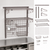 Thumbnail image #3 for Metro SmartWall Complete Prep Wall-Mounted Starter Unit with 2 Wire Shelves, Metroseal Gray