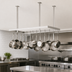Thumbnail image #3 for John Boos Ceiling-Mounted Square Stainless Steel Pot Rack with 30 Double Hooks