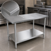 Thumbnail image #3 for John Boos Stallion 84 Inch x 24 Inch 14-Gauge Stainless Steel Top Work Table with Galvanized Base and Adjustable Undershelf