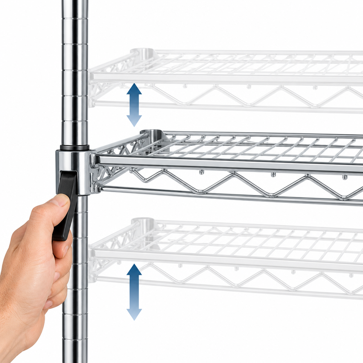 Product image #3 for Metro Super Erecta Super Adjustable 48 Inch x 21 Inch Stainless Steel Wire Shelf