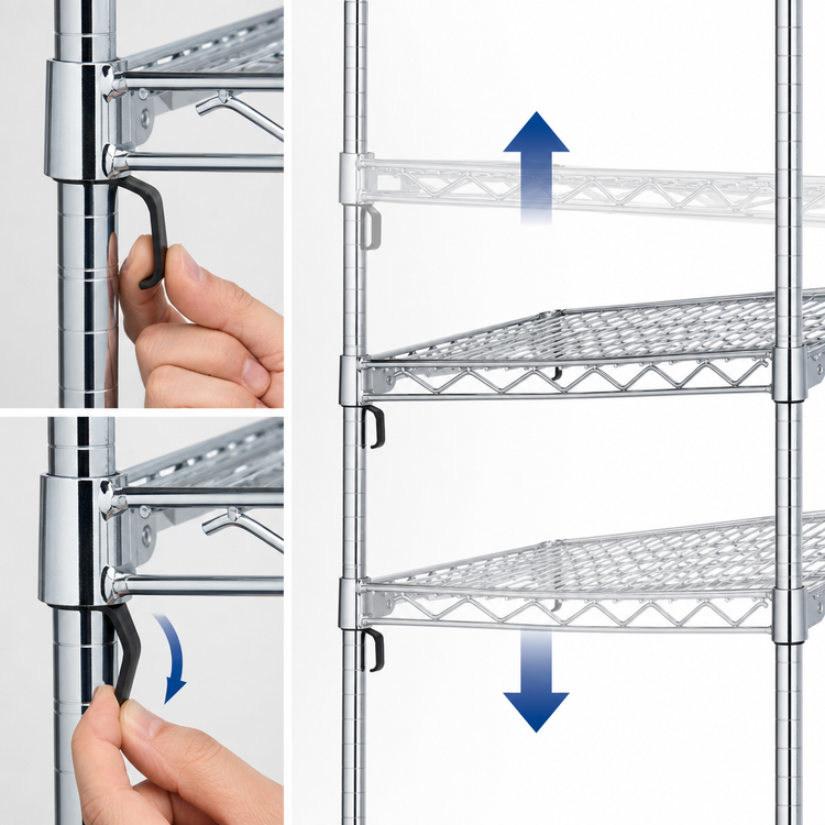 Product image #3 for Metro Super Adjustable Super Erecta Chrome Plated Wire Shelf, 72 Inch x 21 Inch